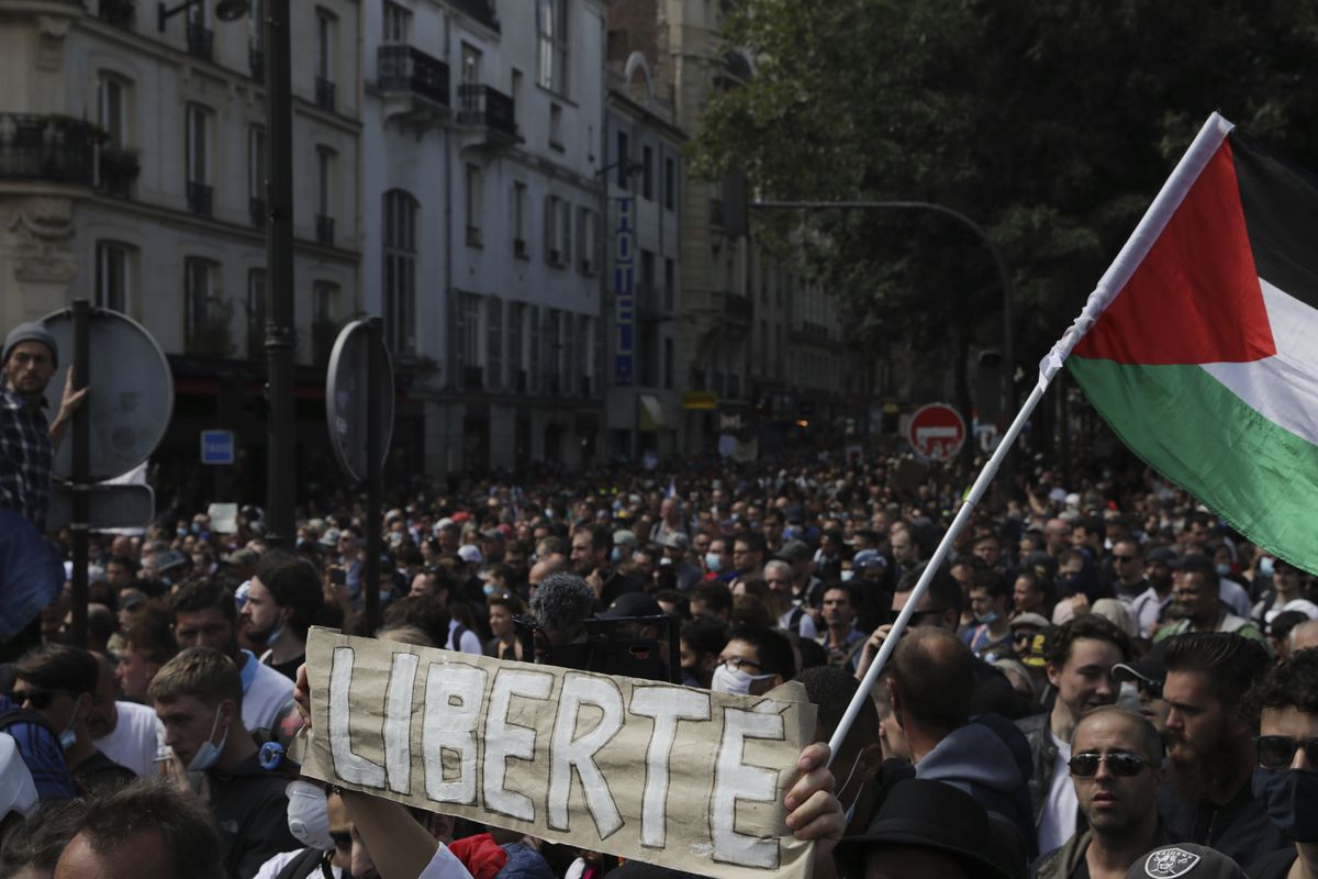 French Police Clash With Anti Virus Pass Protesters In Paris The