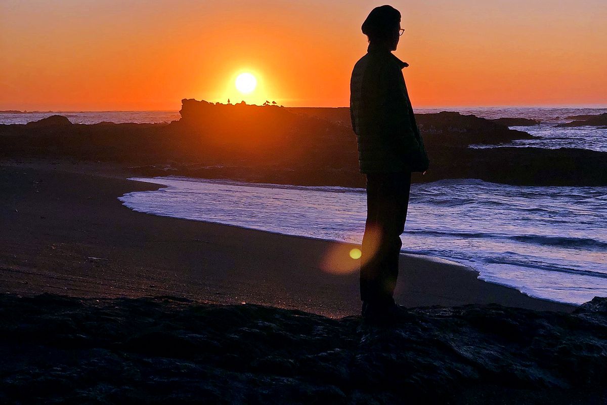 A bright orange sunset at MacKerricher State Park Fort Bragg, Calif. (John Nelson)