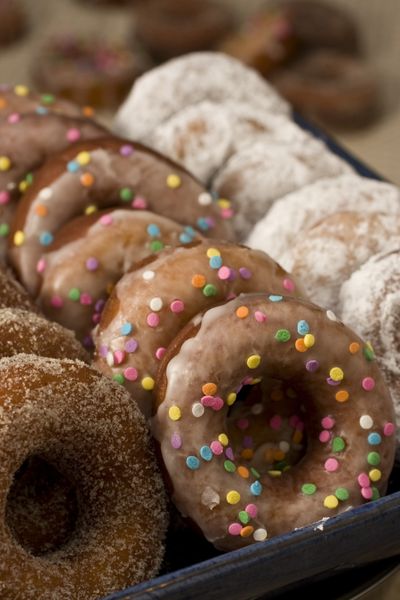 While a bing cherry balsamic doughnut, found at one of the gourmet doughnut shops around the nation, may not be your thing, you can get creative on your own and be part of the wave of designer doughnut offerings.  (Associated Press)