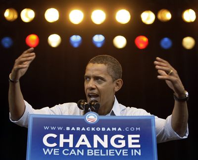 ORG XMIT: WX802 FILE - In this Sept. 1, 2008, file photo, then-Democratic presidential candidate Sen. Barack Obama, D-Ill., speaks at a rally at the Marcus Amphitheater in Milwaukee.  (AP Photo/Alex Brandon, FILE) (Alex Brandon / The Spokesman-Review)