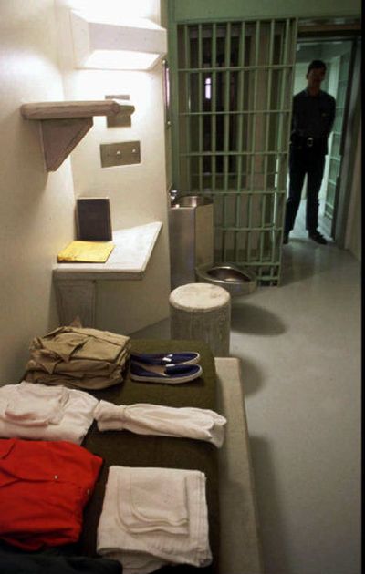 
An  officer stands  outside a  cell  at the federal prison  in Florence, Colo., in this 1994  photo. 
 (Associated Press / The Spokesman-Review)