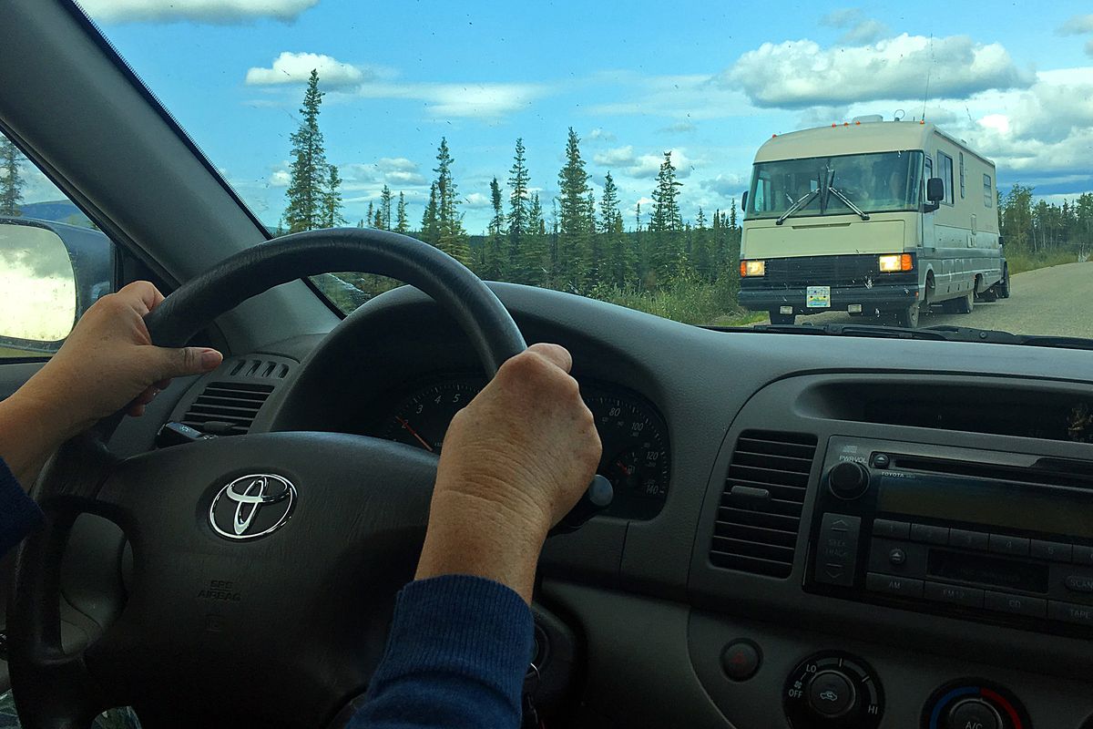 Our Toyota Camry got us to Alaska, but we saw plenty of RVs along the roadway. (John Nelson)