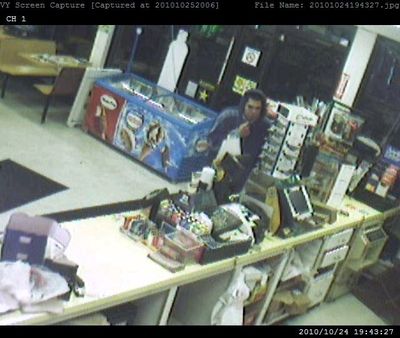 Spokane police are looking for a gunman suspected of three armed robberies in two days.
Surveillance photos from Conoco, 3501 E. Francis Ave., show a man in a blue hooded sweatshirt pointing a gun at a clerk and demanding cash on Sunday about 7:45 p.m.
He left with an undisclosed amount of money.
Police believe the same man may have robbed a store at Kwik Stop & Go, 4713 N. Crestline, about 7:30 a.m. on Saturday, then again on Sunday about 9:30 a.m.
Police describe the robber as a light-skinned, Hispanic or Native American man.
Anyone with information on a suspect is asked to call Crime Check at (509) 456-2233. 
 (Spokane Police Department)