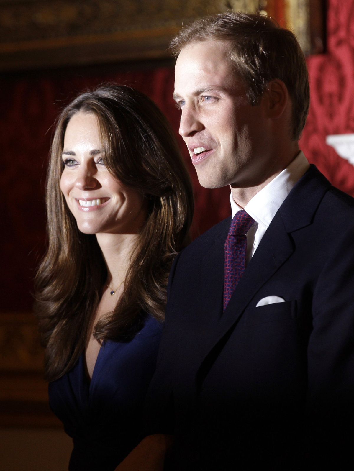 Britain’s Prince William and his fiancée Kate Middleton pose for the media at St. James’s Palace in London after announcing their engagement last November.