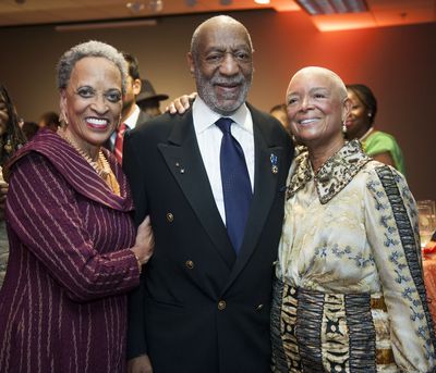 Bill Cosby and Camille Cosby, right, pose with Dr. Johnnetta Betsch Cole last month at the Smithsonian Institution in Washington, D.C. (Associated Press)