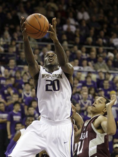 Quincy Pondexter is the Huskies’ top scorer and rebounder.  (Associated Press)