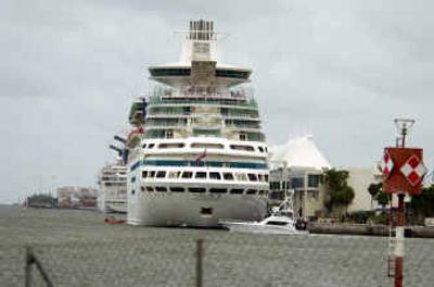 
Three cruise ships sit in port Monday in Miami making their regular stops. After bouncing back from ordeals in the past few years, the cruise industry says the hurricanes roiling the seas this year are only a minor problem. 
 (Associated Press / The Spokesman-Review)