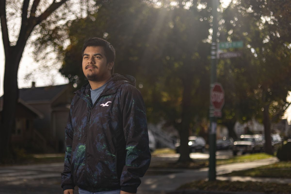 Ernesto Diaz stands near the corner in Chicago’s Archer Heights neighborhood on Nov. 13, where he was detained by authorities in September despite being a U.S. citizen. (Brian Cassella/Chicago Tribune/TNS)