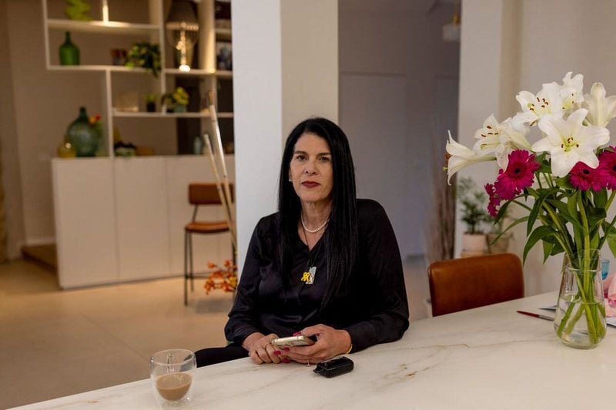 Talik Gvili, the mother of Ran Gvili, the last hostage remaining in Gaza following the deadly October 7, 2023 attack by Hamas, looks on during an interview with Reuters at her home in Meitar, Israel December 7, 2025. According to his mother, Ran Gvili, who served in an elite Israeli police unit, was injured fighting during the attack and later confirmed dead. (Ronen Zvulun/Reuters)