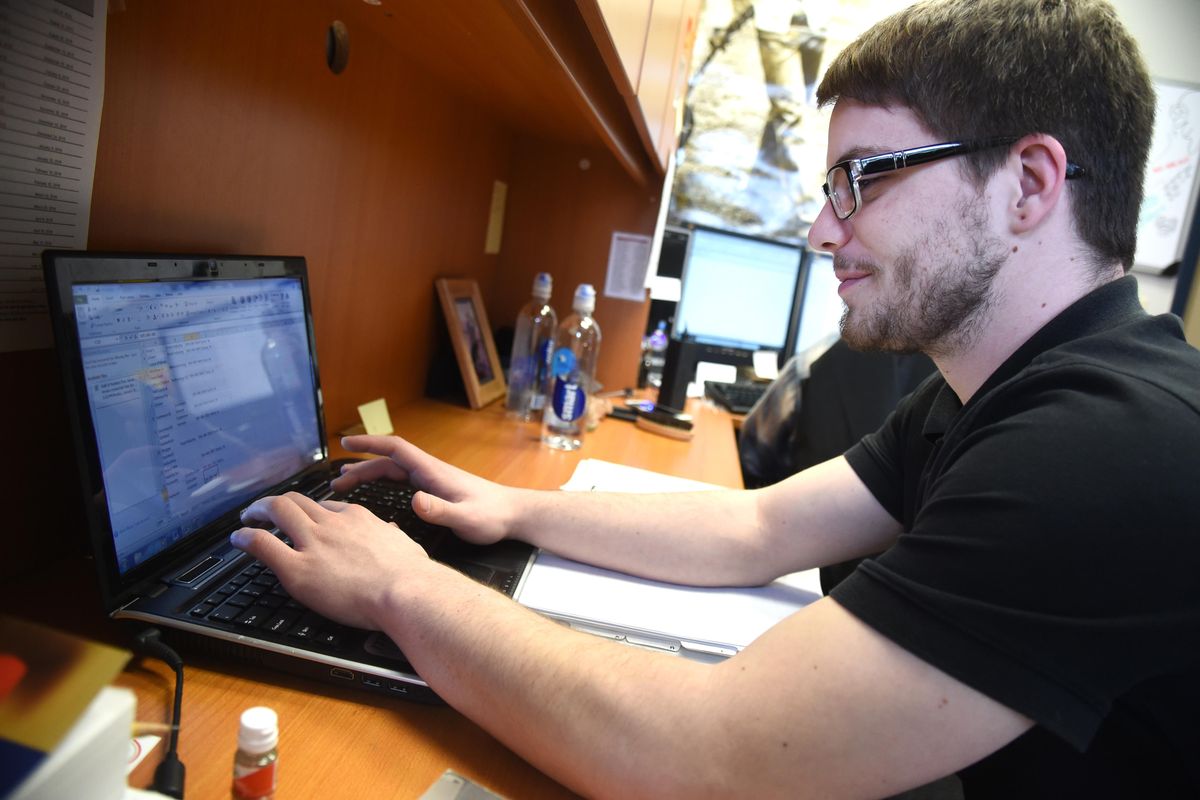 Austin Jones, 20, narrowly missed passing his GED math test by three points, but the cutoff for passing was recently lowered, allowing him to pass the test, which he spent more than six months studying for. Photographed Tuesday, Feb. 2, 2016 at Next Generation Zone. (Jesse Tinsley / The Spokesman-Review)