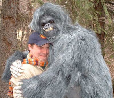 
Cartoonist Chad Carpenter communes with nature (actually, his nephew Josh Sims in a Bigfoot costume) in this 2005 publicity photo.  Courtesy of Chad Carpenter
 (Courtesy of Chad Carpenter / The Spokesman-Review)