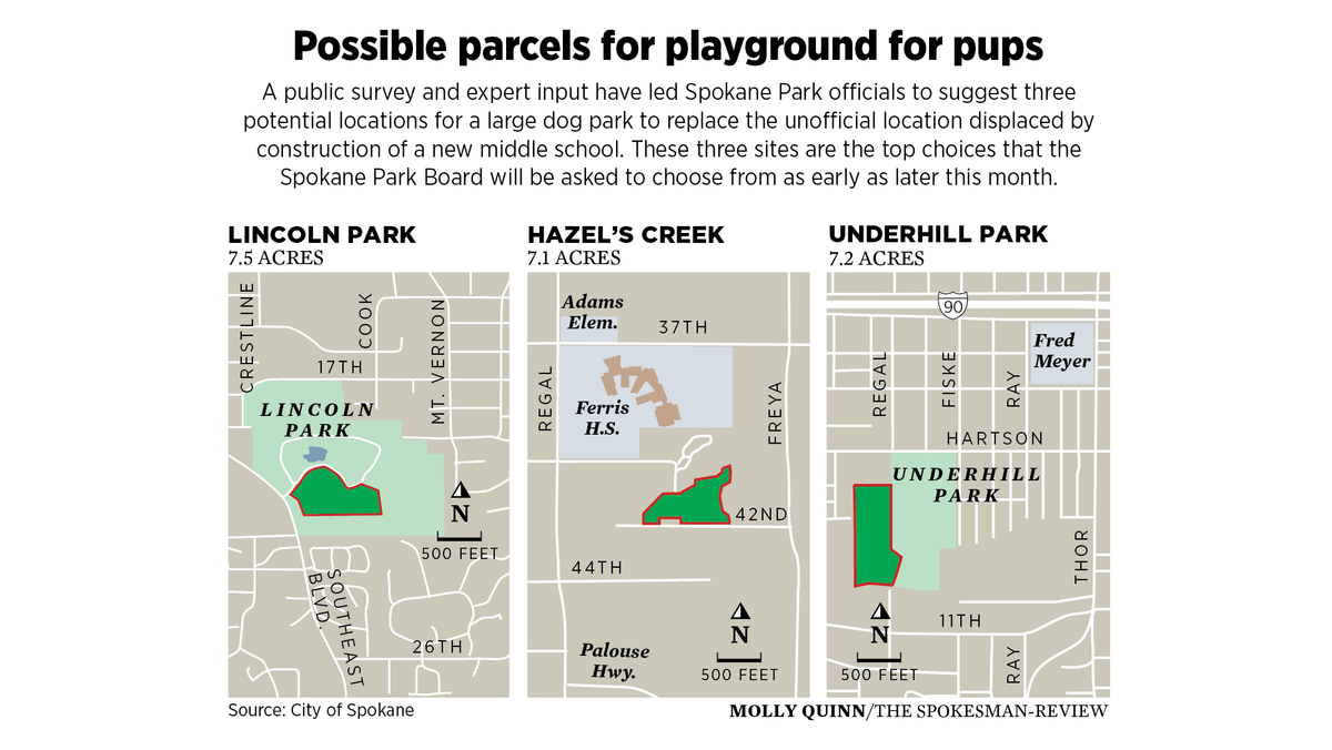 No Goldilocks dog park': Spokane Parks seeks to replace South Hill  destination amid furor for puppy playground | The Spokesman-Review