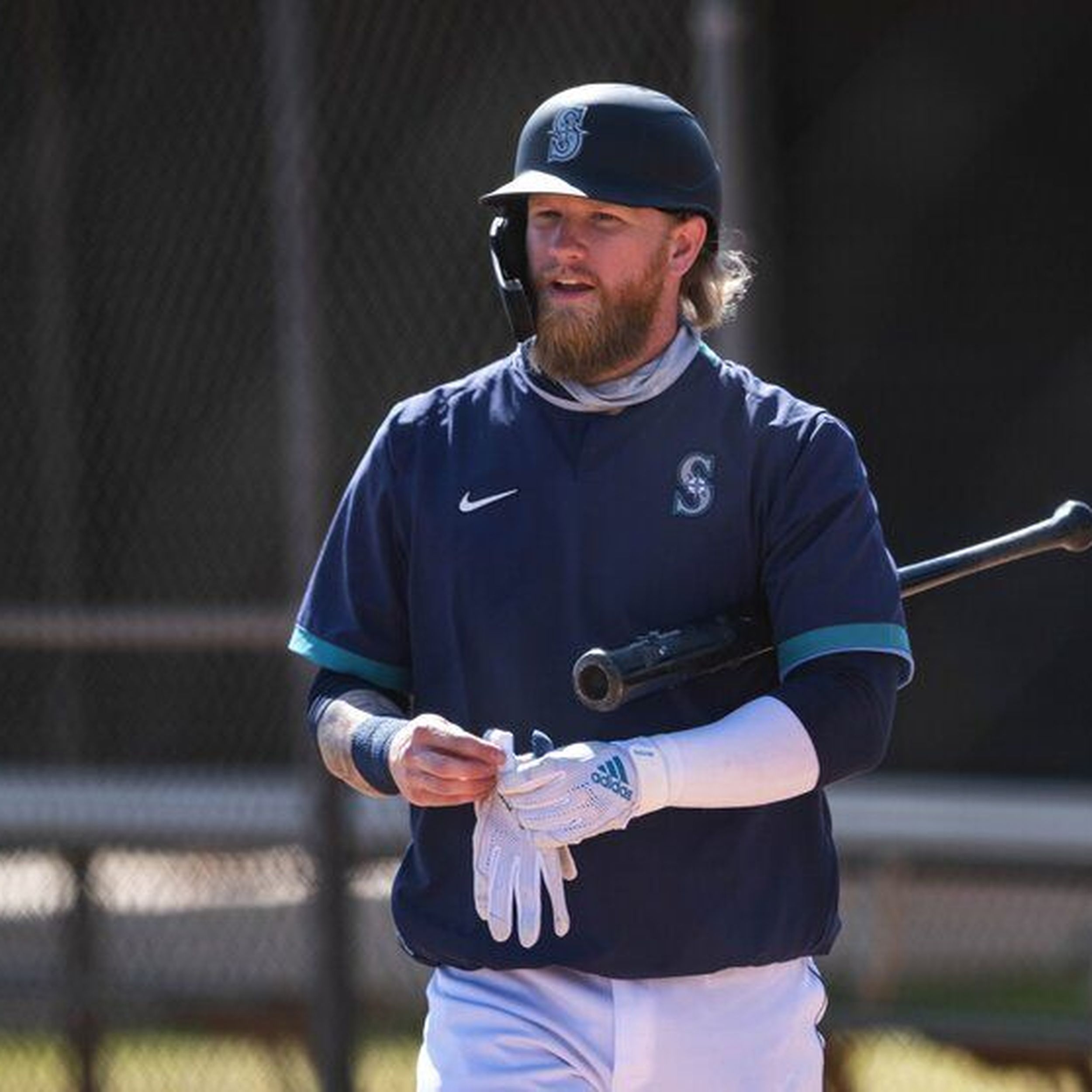 Mallex Smith Game Used Light Blue Spring Training Jersey 2019