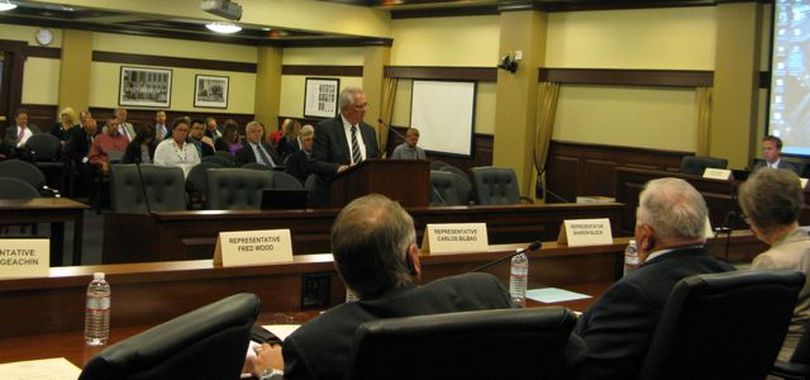 The Idaho Legislature's Health Care Task Force hears from state insurance chief Bill Deal on Monday (Betsy Russell)