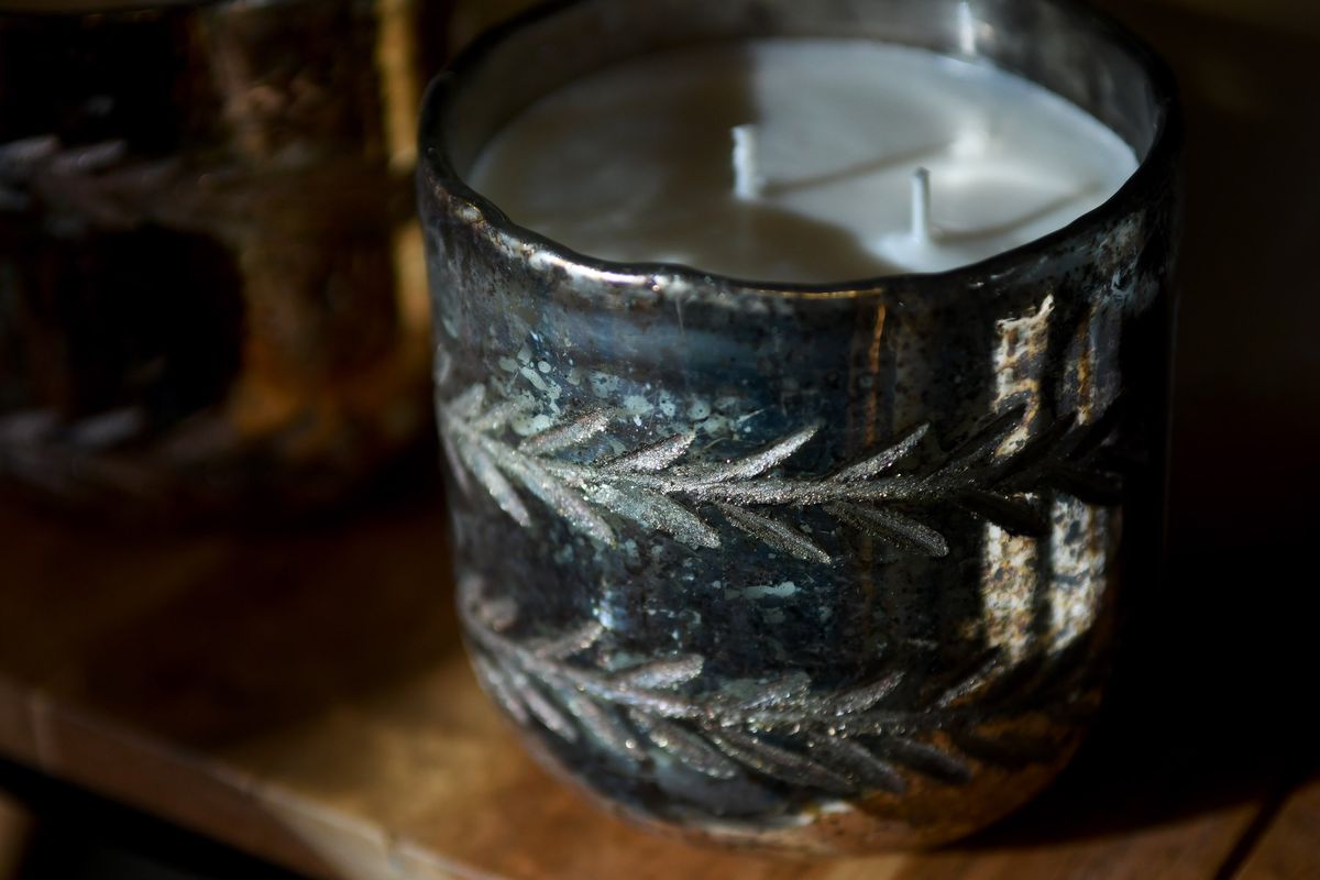 This candle is photographed at Valley Candles in Spokane Valley on Monday, Jan. 10, 2022.  (Kathy Plonka/The Spokesman-Review)