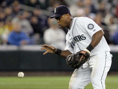 
Mariners third baseman Adrian Beltre reaches for a grounder from the Royals' Tony Pena Jr. in the fourth inning.Associated Press
 (Associated Press / The Spokesman-Review)