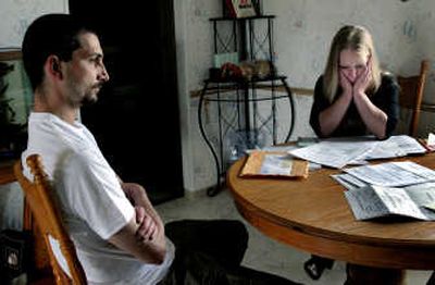 
Kendra Goodrick, seen here earlier this month with her husband, Tony Martinez, in their Hayden home, said she has had an overwhelming response from the community. 