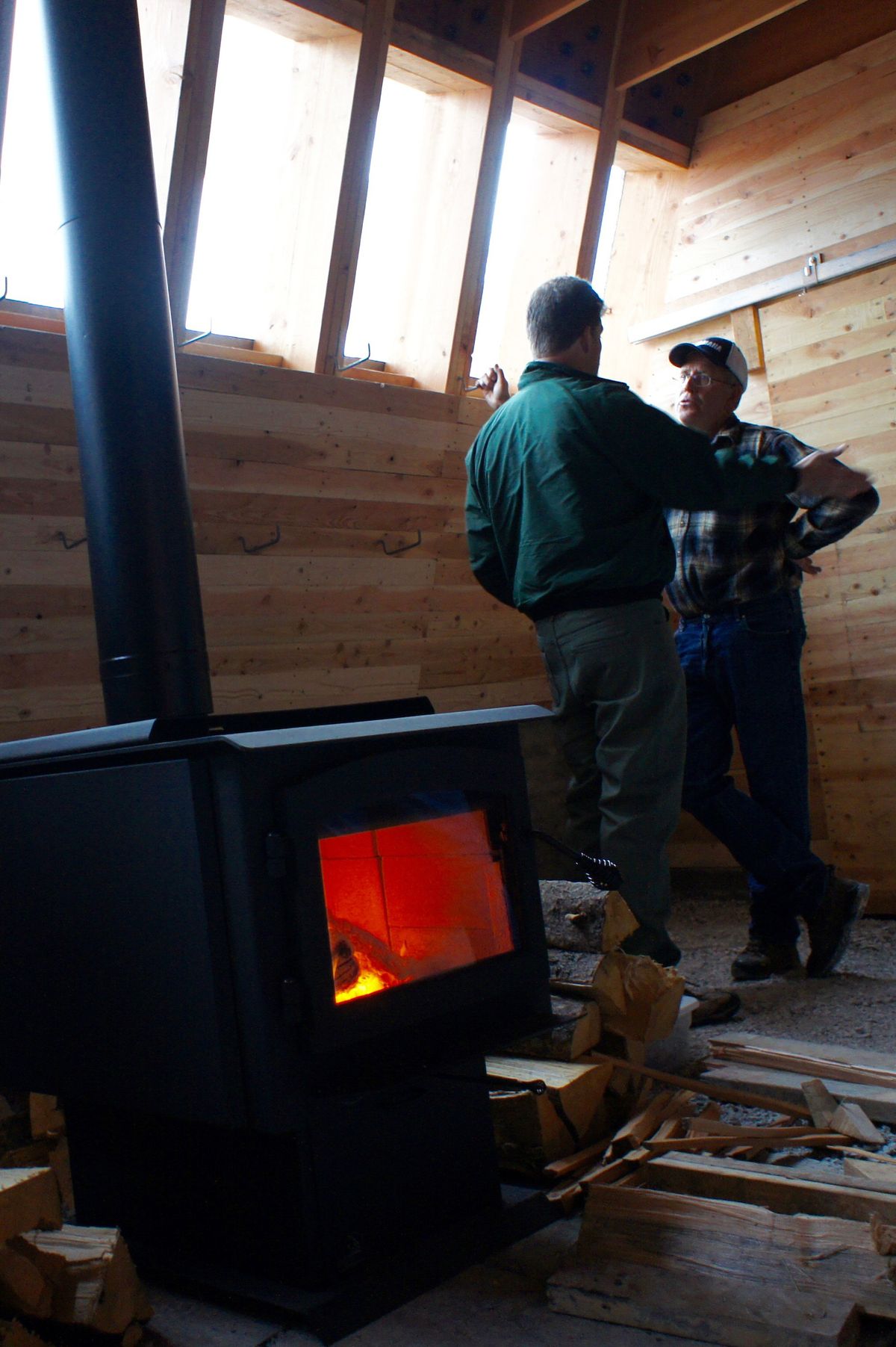 University of Idaho College of Art and Architecture students helped design a warming hut for snowmobilers north of Sandpoint in the Moose Creek area. (Randy Teal / University of Idaho)