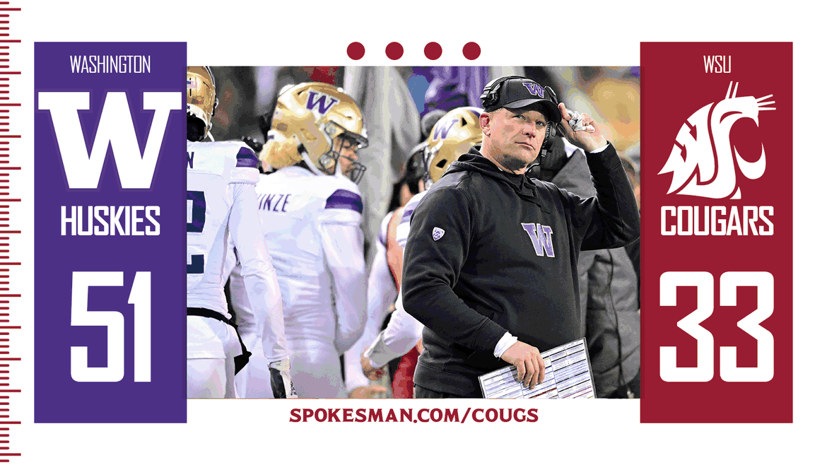 Recap and highlights No. 12 Washington reclaims Apple Cup with 5133