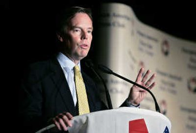 
U.S. Undersecretary of State Nicholas Burns holds a news conference Tuesday in Paris to discuss growing concerns about Iraq's nuclear program. 
 (Associated Press / The Spokesman-Review)