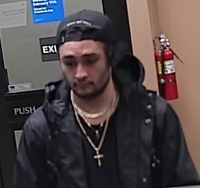 Kalamazoo bank robbery suspect who police have identified as Daniel Solis, 28. (Kalamazoo Department of Public Safety)