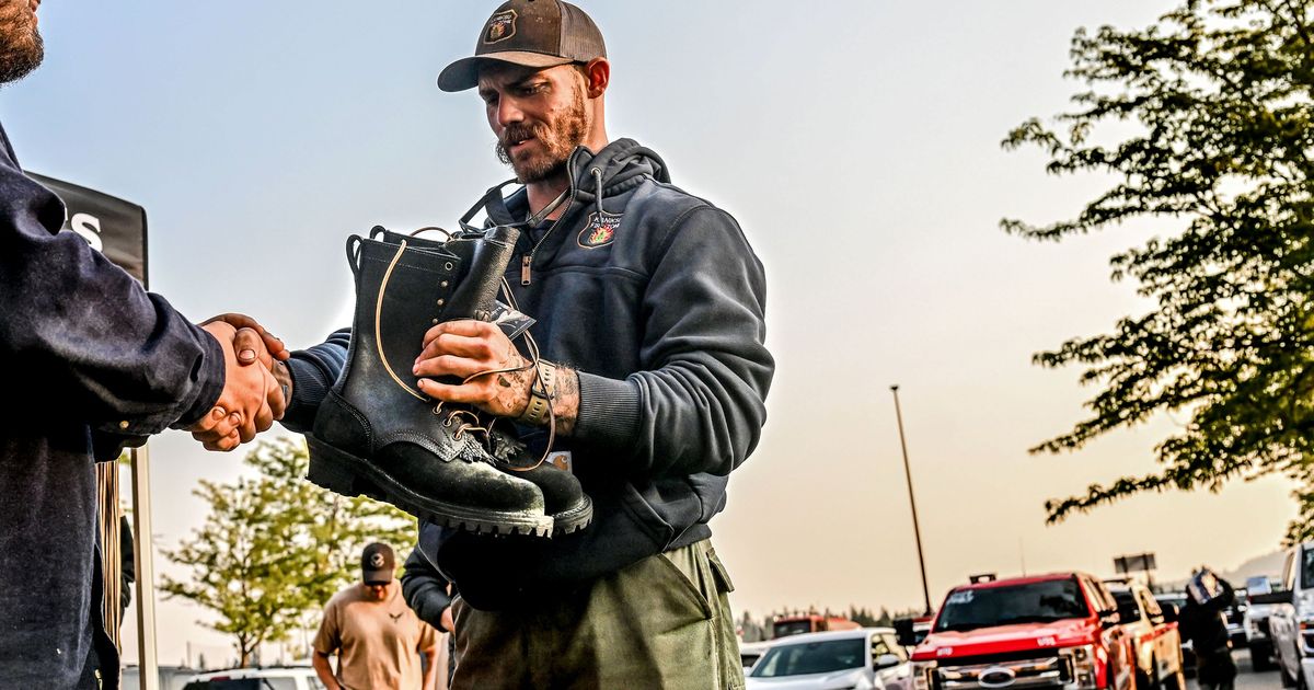 Duct-taped and tattered firefighter boots replaced with new pairs made in Spokane Valley