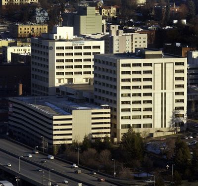 Deaconess Hospital  is pictured in Spokane. A  nonprofit announced it plans to purchase Rockwood Health System, which includes Rockwood Clinic as well as Deaconess and Valley hospitals. (Colin Mulvany / The Spokesman-Review)