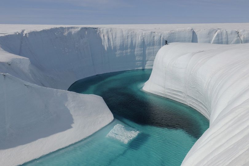 Scientists study impacts of climate change in Greenland in portions of the 2012 National Geographic documentary, Chasing Ice. (National Geographic)