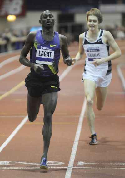 Bernard Lagat sets the U.S. indoor 2-mile record Saturday at New York. (Associated Press)