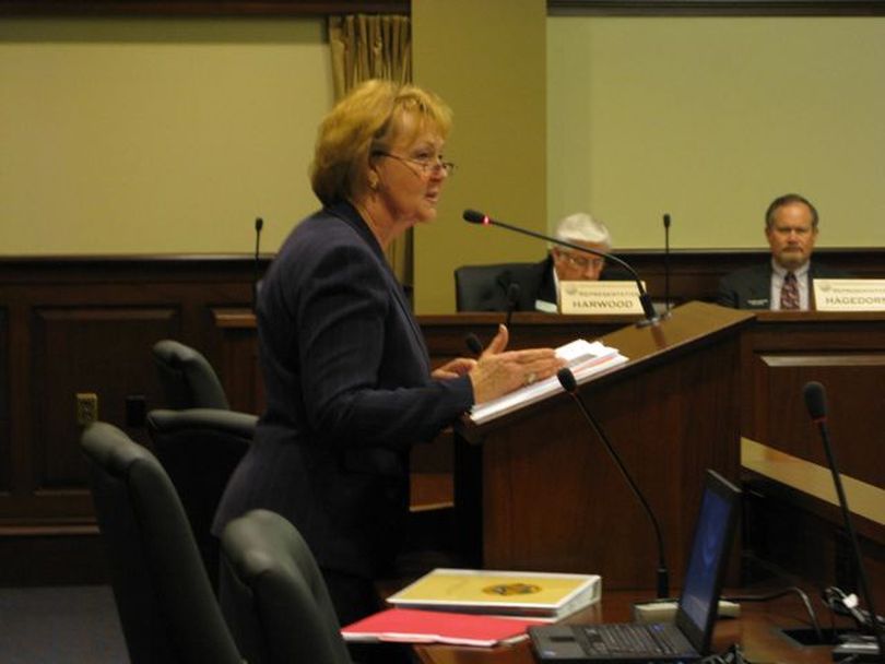 Idaho state parks Director Nancy Merrill tells the House Resources Committee on Friday that the department is looking forward to reopening Dworshak State Park and having 30 state parks again. The state Parks Board decided in September to close the park and turn it over to non-state management; this week the board reversed that decision. (Betsy Russell)
