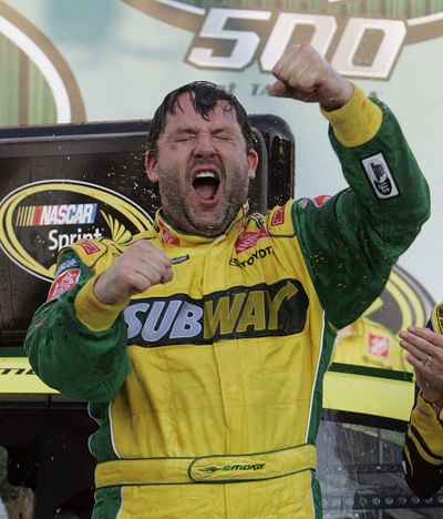 Tony Stewart finally won at Talladega after 20 starts there. (Associated Press / The Spokesman-Review)