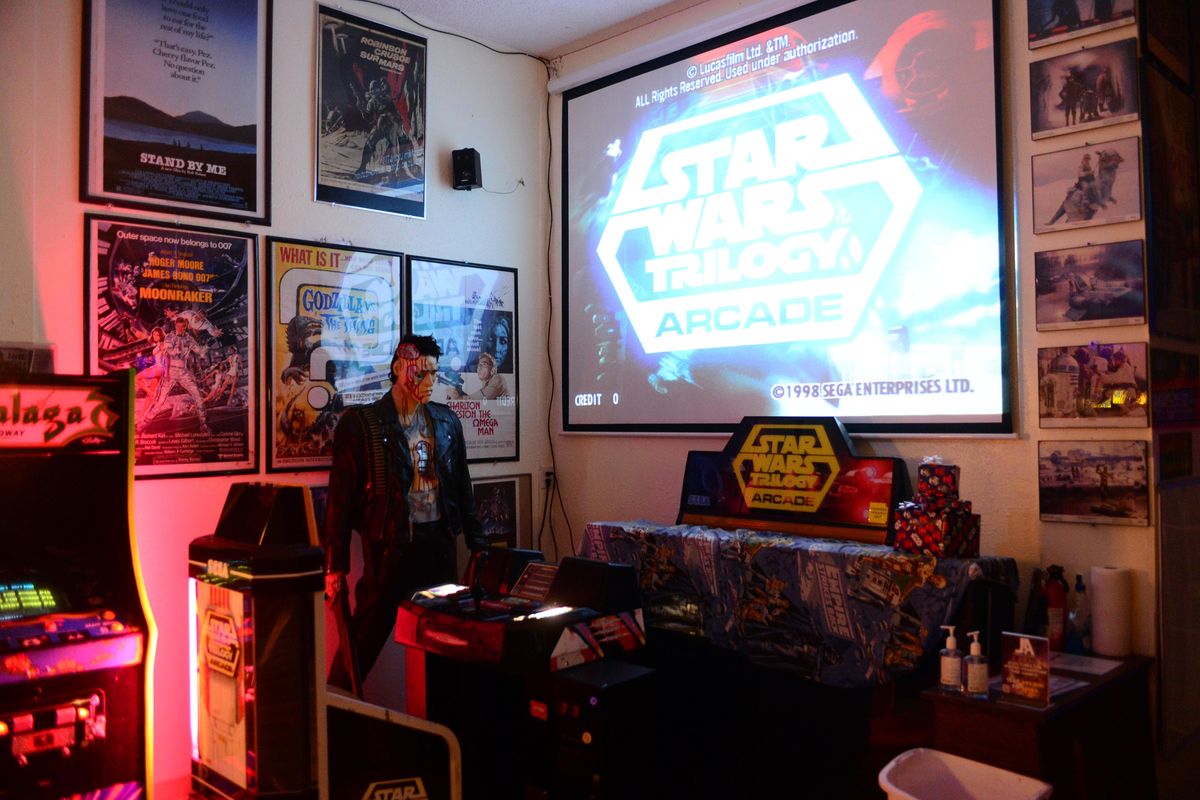 Jedi Alliance, a video arcade, store and collectible display operated by brothers Tim and Tyler Arnold, is a celebrations of all things science fiction, comic books, video games and, of course, Star Wars collectibles, shown Sunday, Dec. 11, 2016.  The Arnold brothers, both Star Wars super fans, are looking forward to the new movies Rogue One and the eighth episode. JESSE TINSLEY jesset@spokesman (Jesse Tinsley / The Spokesman-Review)