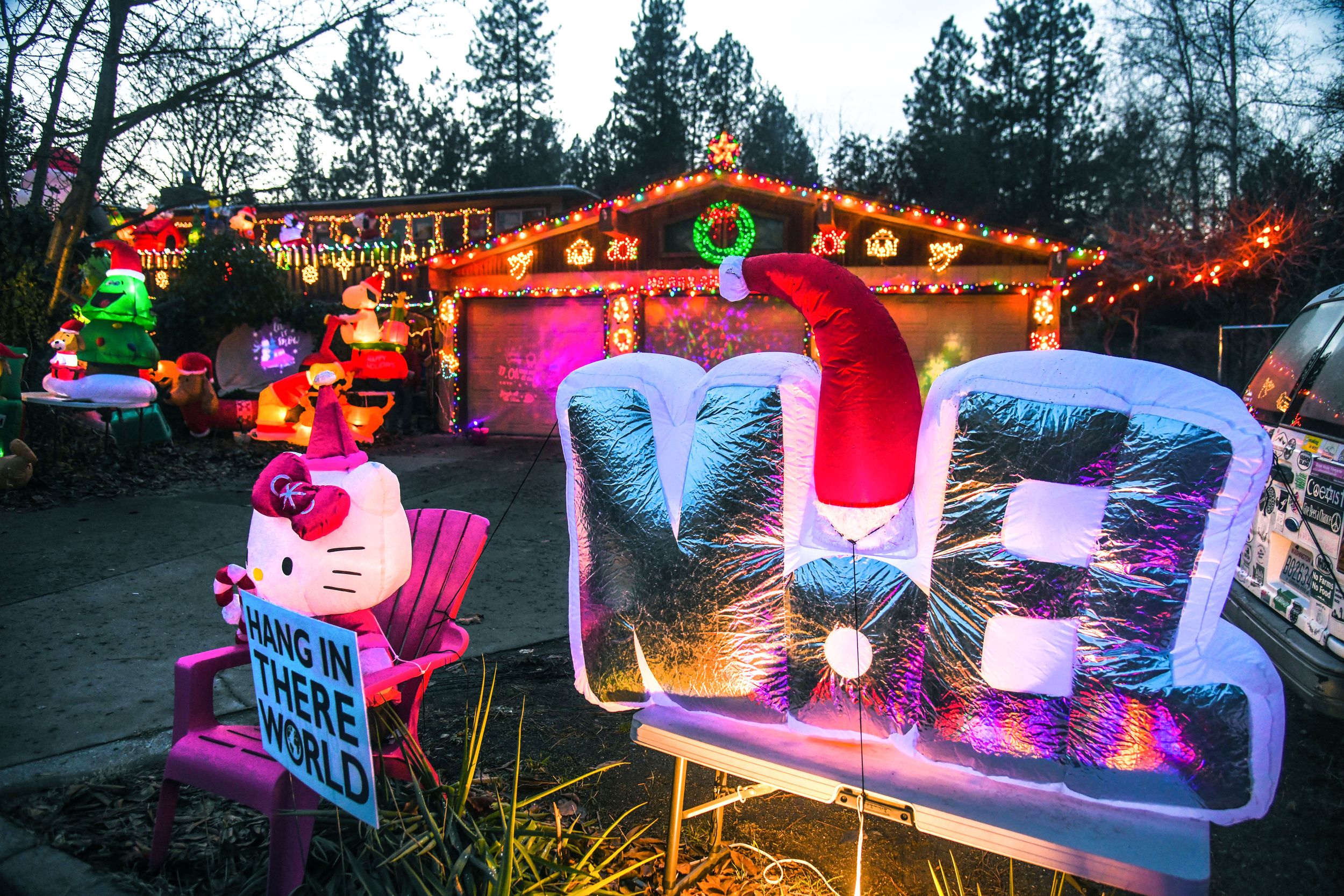 Sheppard family's Christmas lights display in Spokane Valley Dec. 20