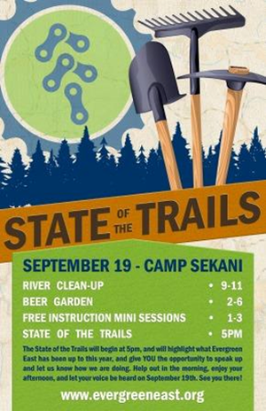 Mountain bikers are giving some love to Camp Sekani Trails on Sept. 19, 2015.