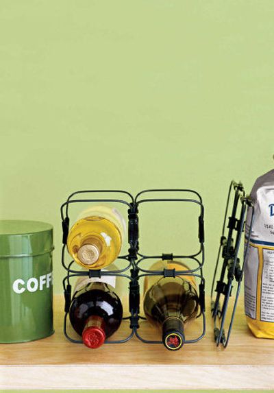 
Small rack stores wine on their sides and don't require much space.
 (Mark Lund photos/Real Simple / The Spokesman-Review)