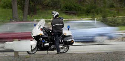
 Washington State Patrol troopers from Marysville assist local WSP and the Spokane County Sheriff's deputies in enforcing the 