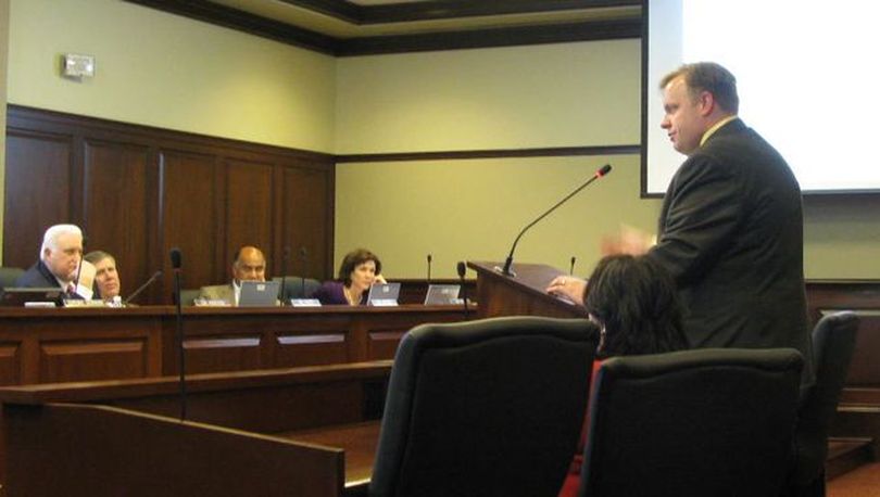 Wayne Hammon, Gov. Butch Otter's budget chief, tells the Senate Education Committee on Monday afternoon that the administration thinks online courses being offered to Idaho students through the Idaho Digital Learning Academy are being 