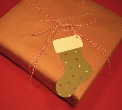 A handmade gift tag can easily become an ornament on next year's tree! (Maggie Bullock)