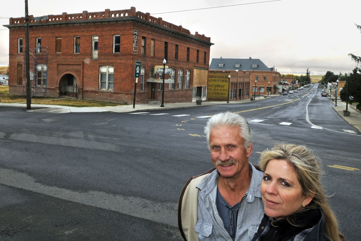 Jerry and Karen Allen are in the process of restoring the 1902 Hotel Lincoln in Harrington, Wash.