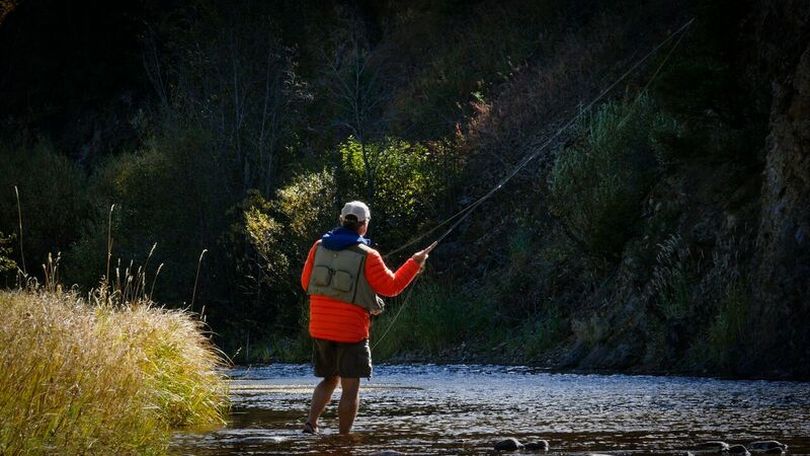 Perk Perkins fly casts for trout in the film 