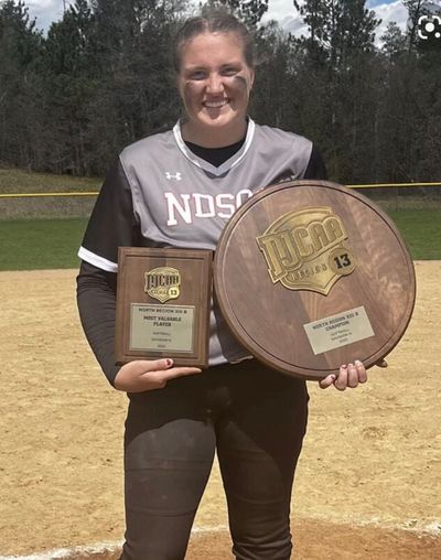 Ferris graduate Katelyn Strauss was named DIII pitcher of the year.  (Courtesy of Kurt Strauss)