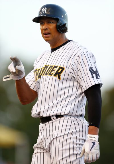 Alex Rodriguez spent the weekend on a rehab assignment in Trenton, N.J. (Associated Press)