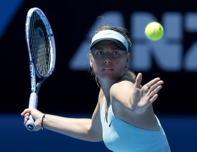 Maria Sharapova withstood a long battle with Karin Knapp in scorching heat at the Australian Open. (Associated Press)