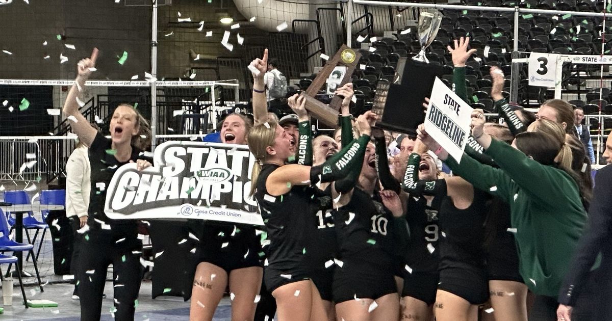 Ridgeline wins first state title in school history; beats North Thurston in 3A volleyball championship in five sets