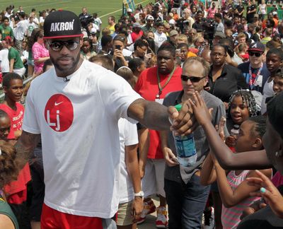 LeBron James is rooting for the Indians in the AL Division Series. (Phil Masturzo / Associated Press)