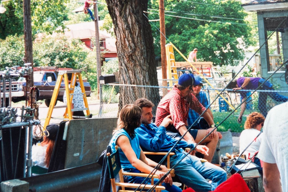 Aiden Quinn (center, in blue) was a veteran actor when he came to Spokane to film “Benny and Joon,” having appeared in Roland Joffe’s “The Mission,” Susan Seidelman’s “Desperately Seeking Susan” and Barry Levinson’s “Avalon.”  (Kim Stout)