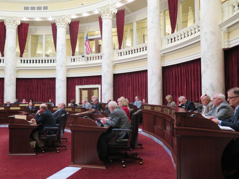 The Idaho Senate meets on Friday, Jan. 19, 2018; among the new bills read across the desk during Friday morning's Senate session was Sen. Maryanne Jordan's personal bill seeking to expand Medicaid in Idaho. (Betsy Z. Russell)