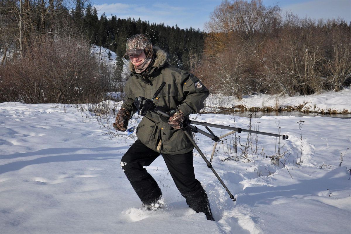 Curtis Mahon, 15, charges through the powder snow to verify a bird species during the Audubon Society’s annual Christmas Bird Count. (Rich Landers / The Spokesman-Review)