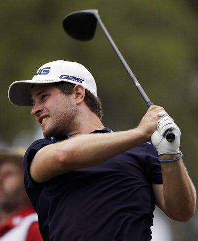 David Lingmerth of Sweden played his final two holes Saturday at 3 under, taking a two-shot lead into today’s final round. (Associated Press)