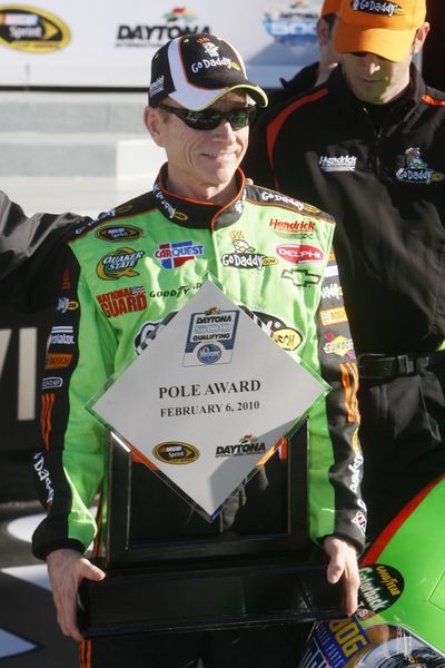 Mark Martin, 51, became the oldest pole winner for the NASCAR’s Sprint Cup Series Daytona 500.  (Associated Press)